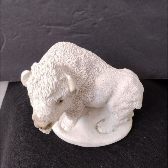 Stone Critters White Buffalo Figurine SC-459 UDC 1992 4" Animal Bison Statue - Picture 7 of 9